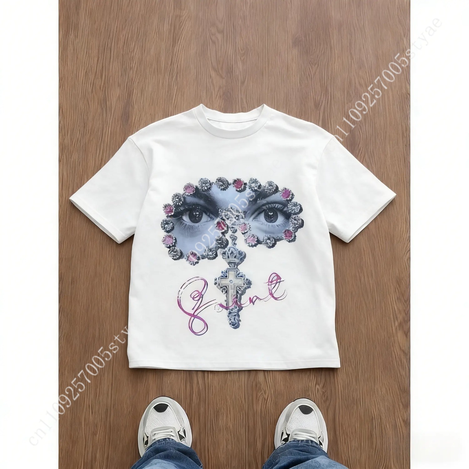 Quilt Cotton Summer - Мужская футболка свободного кроя с графическим