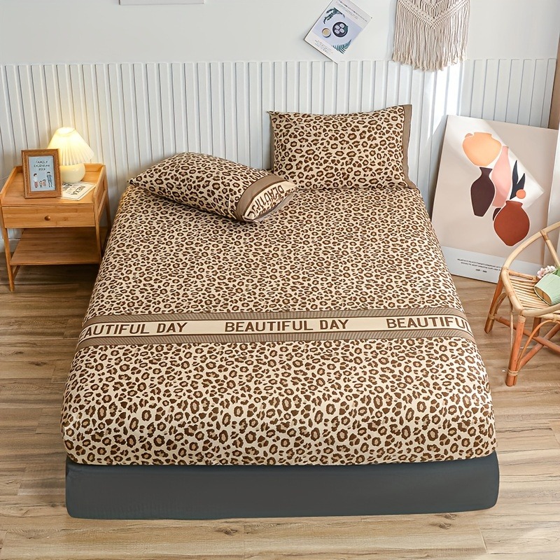 Bed Sheet Microfiber - Винтажный комплект постельного белья с леопардовым